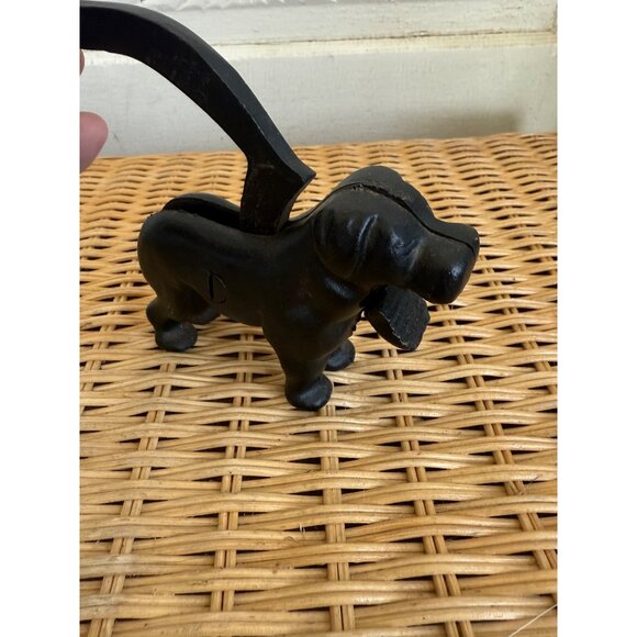 Vintage 1970s Black Dog Cast Iron Figural Nutcracker - Picture 5 of 7